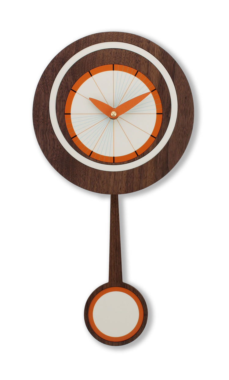 Balance Orange Pendulum Wall Clock
