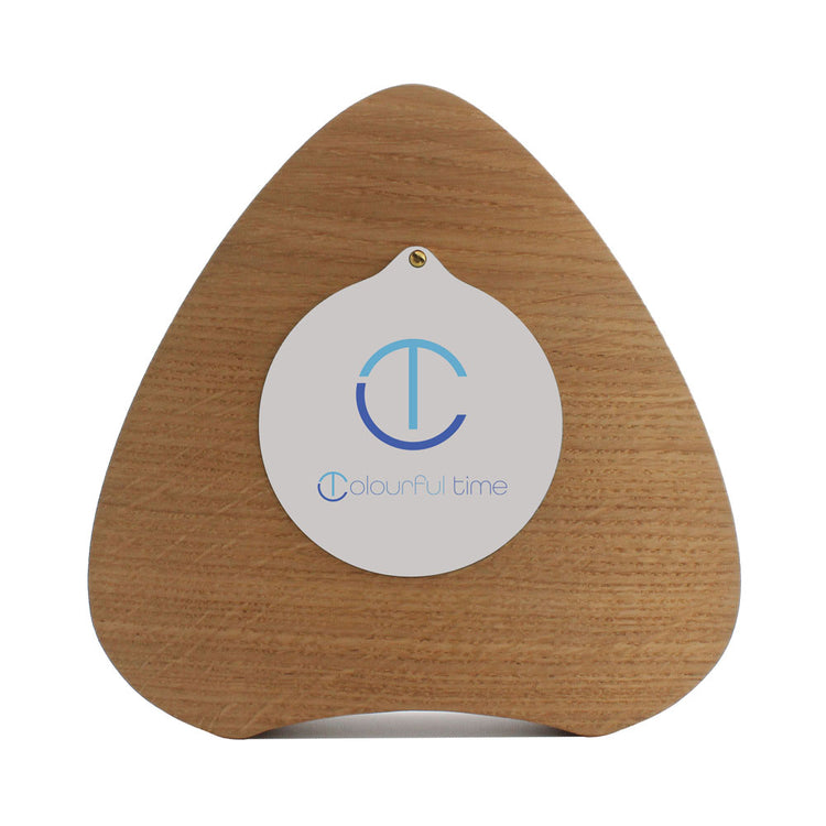 Decorative wooden desk clock back