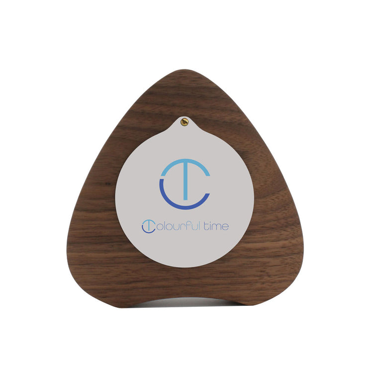 Decorative wooden desk clock blue