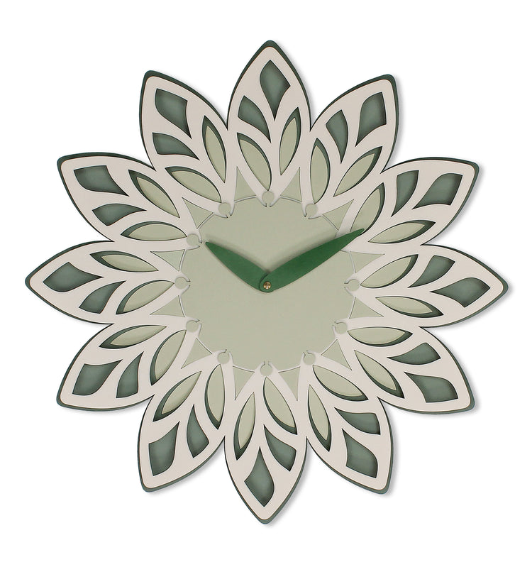 Leaf Green Acrylic Wall Clock