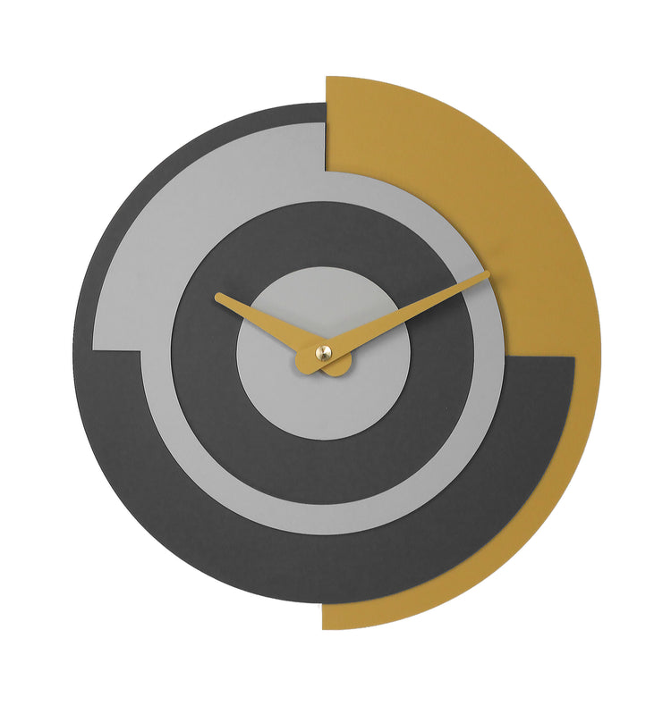 Lunar Mustard Wall Clock