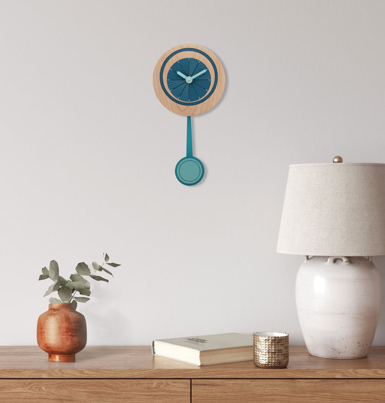 Balance Blue Pendulum wall clock