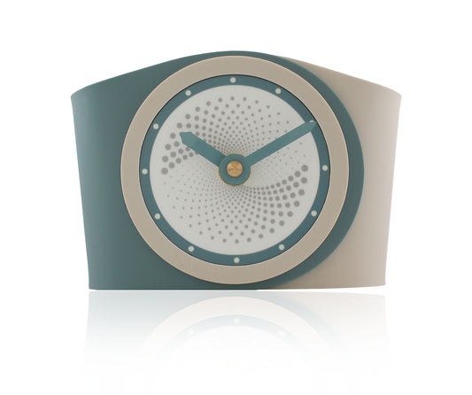 Infinity Pale Blue & Cream Acrylic Desk Clock
