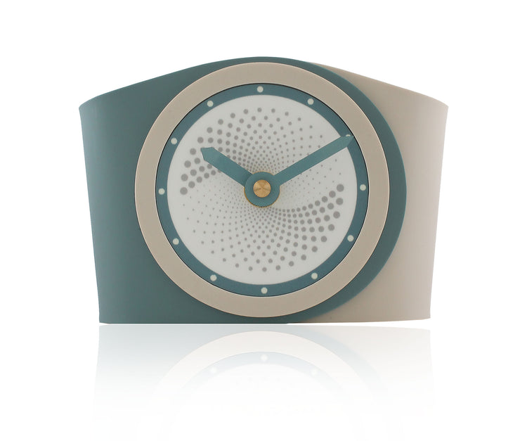 Infinity Pale Blue & Cream Acrylic Desk Clock