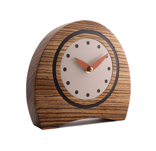 Zebrano Cafe au Lait Desk Clock - Out of Stock