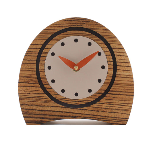 Zebrano Cafe au Lait Desk Clock - Out of Stock