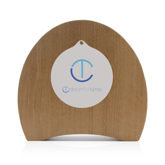 Decorative wooden desk clock back