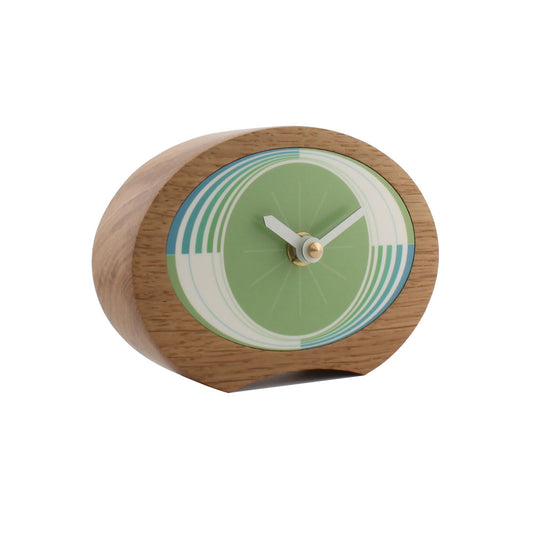 Decorative desk clock green