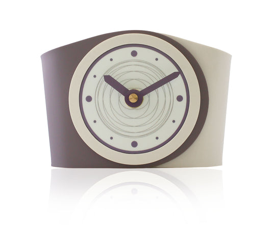 Orbit Heather & Cream Desk Clock