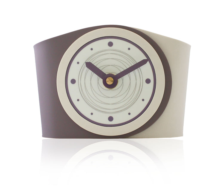 Orbit Heather & Cream Desk Clock