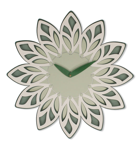 Leaf Green Acrylic Wall Clock