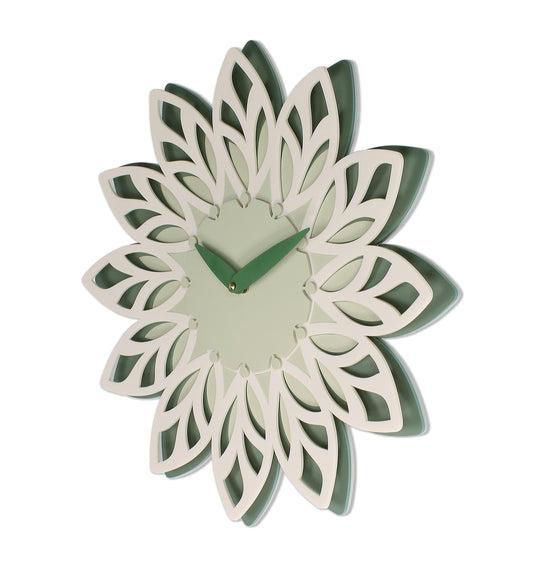 Leaf Green Acrylic Wall Clock